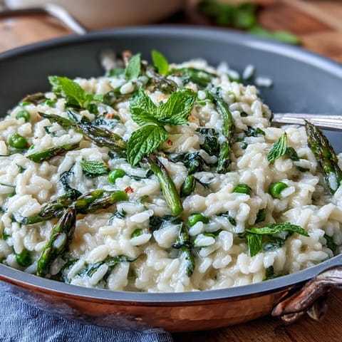 Spring Pea Mint Risotto