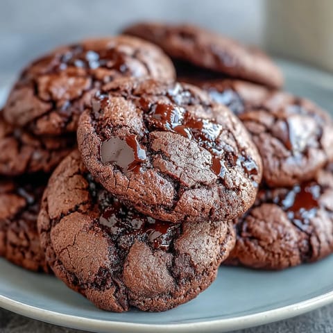 Decadent chocolate Brownie Mix Cookies with fudgy centers and crinkled tops, perfect for quick desserts.