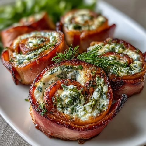 Creamy cheese and smoky ham rolled with crisp dill pickles, sliced into colorful, bite-sized pinwheel appetizers.