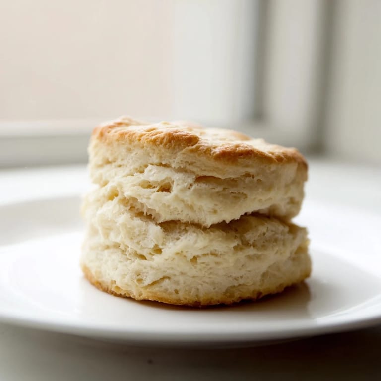 Warm, flaky buttermilk biscuits, perfect for breakfast, with a slightly crisp, browned top.