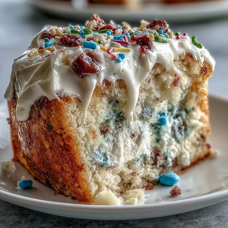 Easy, colorful Spring Birthday Party Funfetti Dip Cake, a delightful dessert for kids.