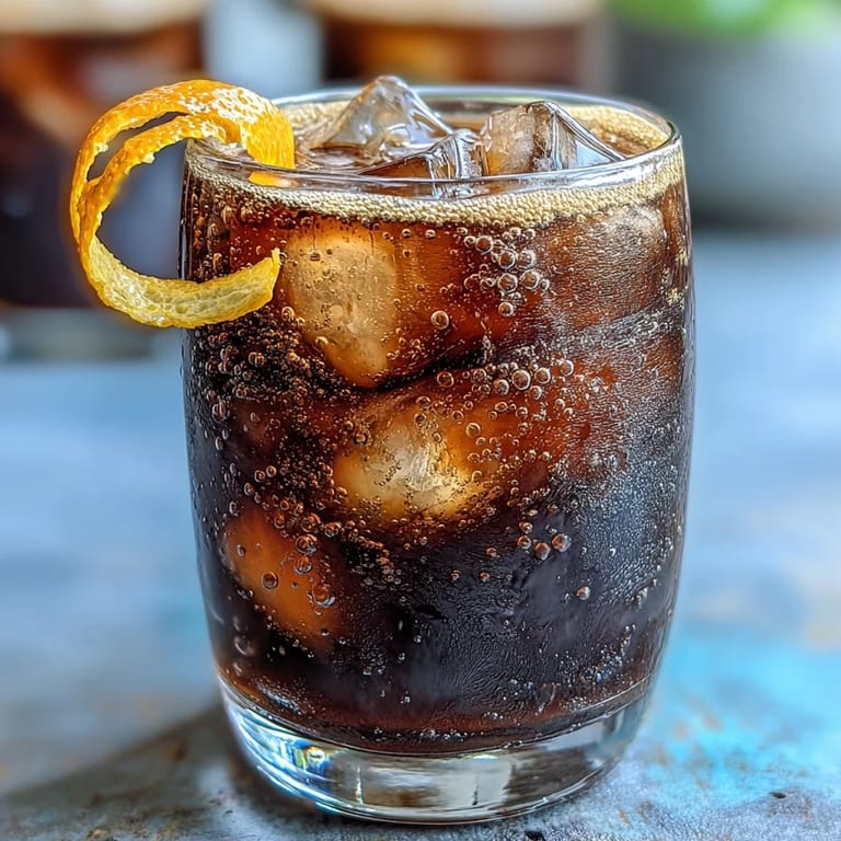 Enjoy sparkling Cold Brew Coffee Tonic with citrusy orange zest, perfect for brunch.