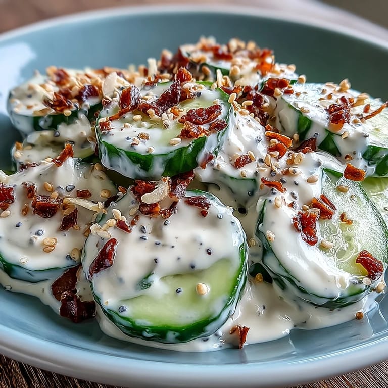 Vibrant TikTok cucumber salad, a cool and zesty dish perfect for summer.