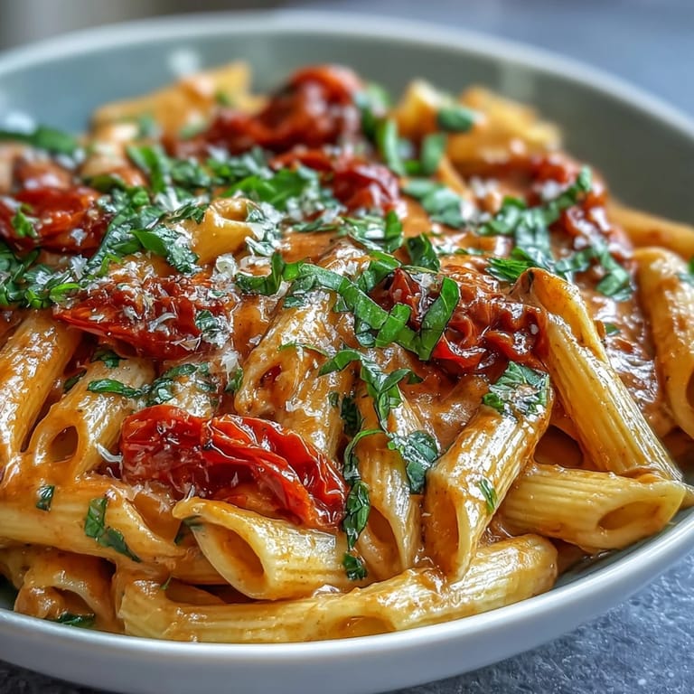 Savor this vibrant one-pot creamy tomato basil pasta, ready in under an hour.