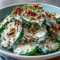 Crisp TikTok cucumber salad with savory everything bagel dressing, ready in minutes.